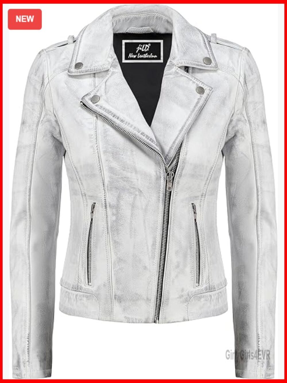 Lambskin Leather Moto Jacket Women's Lightweight Biker Style Zip Up